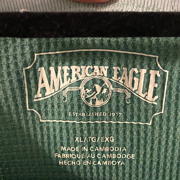 American Eagle Outfitters Green Waffle Knit Sweater - Picture 3 of 6